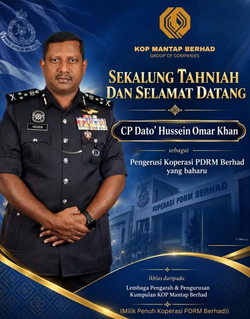 Sekalung Tahniah dan Selamat Datang CP Dato' Hussein Omar Khan sebagai Pengerusi Koperasi PDRM Berhad yang baharu